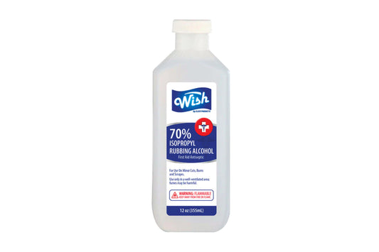 Wish 70% Isopropyl Rubbing Alcohol- (12 OZ. / 355 ML.)